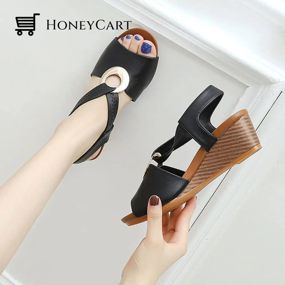 Wedge Sandals For Women Closed Toe Ltt-Shoes