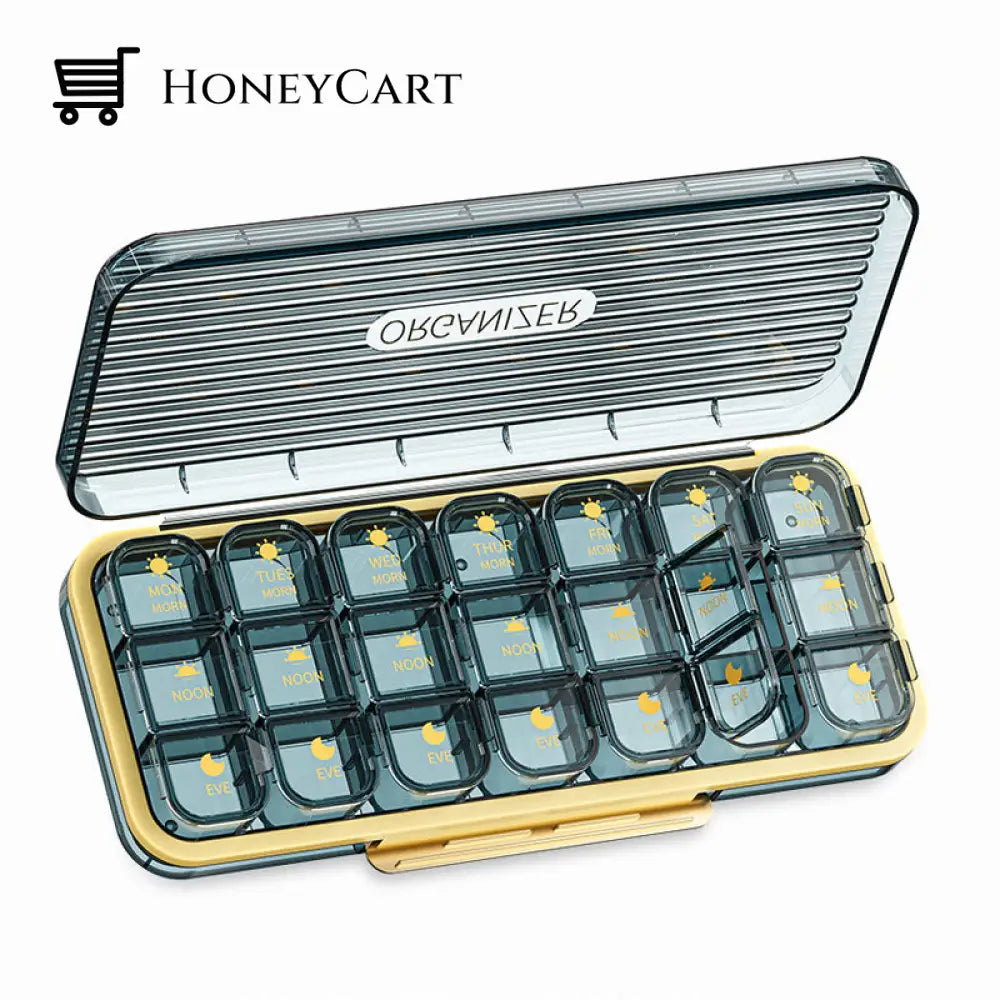 Weekly (7-Day) Pill Box 21 Slots / 1 Pc Blue