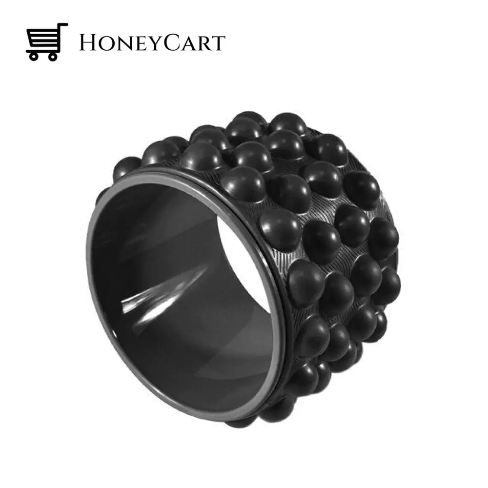 Wheel Back Roller Massager - Deep Tissue Massage Black Exercise & Fitness