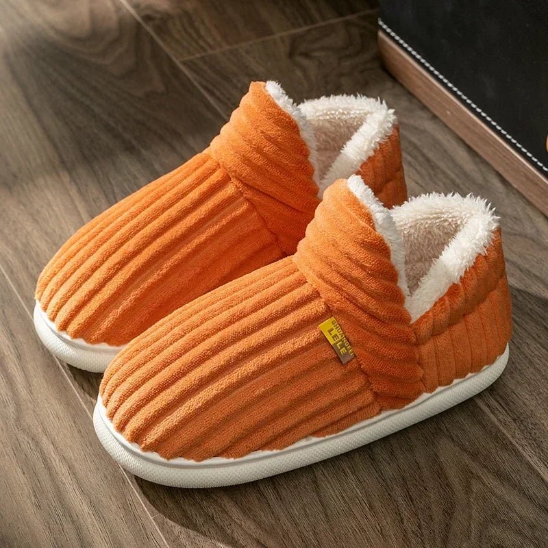 Winter Couple Cotton Slippers, Non-Slip Warm Cotton Flip-Flops for Women & Men