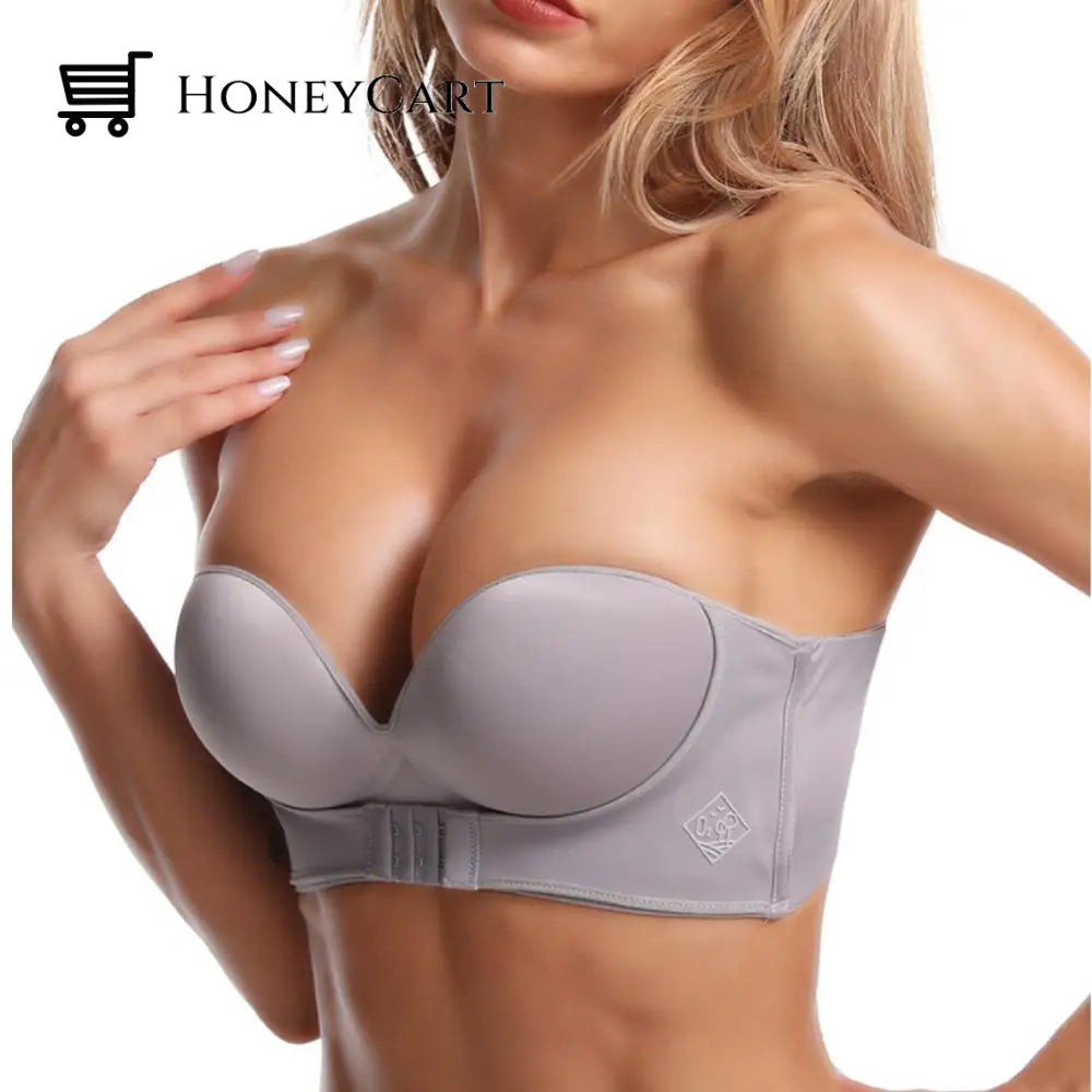Wire Free Sexy Push Up Invisible Bras Front Closure Lift Bra Strapless Seamless Bralette