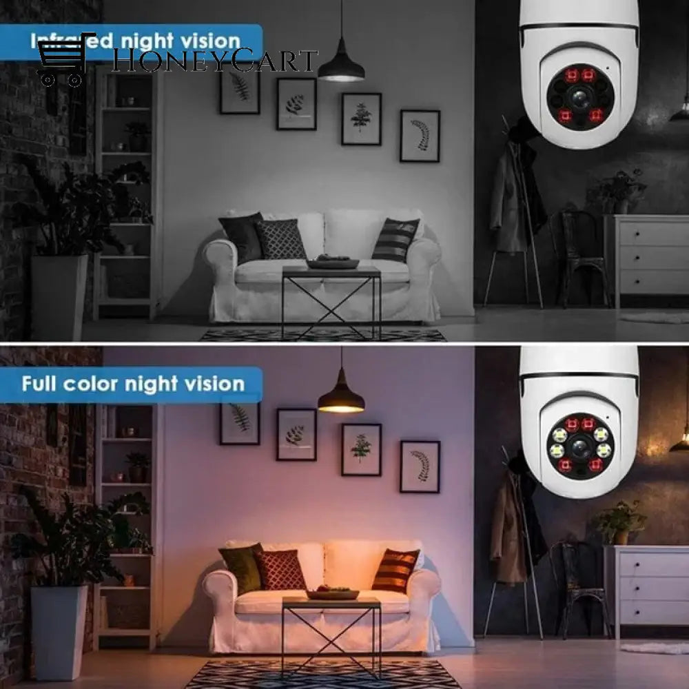 Wireless Wifi Light Bulb Camera Security