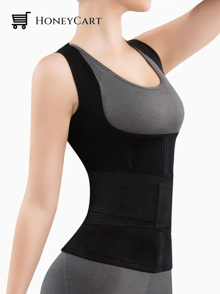 Women Body Shaper Cami Hot Waist Cincher With Trainer Belt
