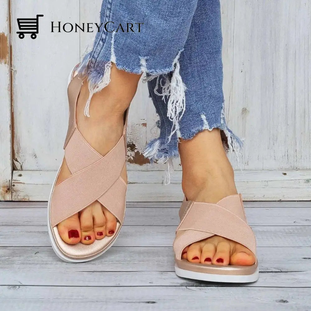 Women Comfy Slip-On Elastic Strap Outdoor Sandals Orthopedic Bunion Sandals