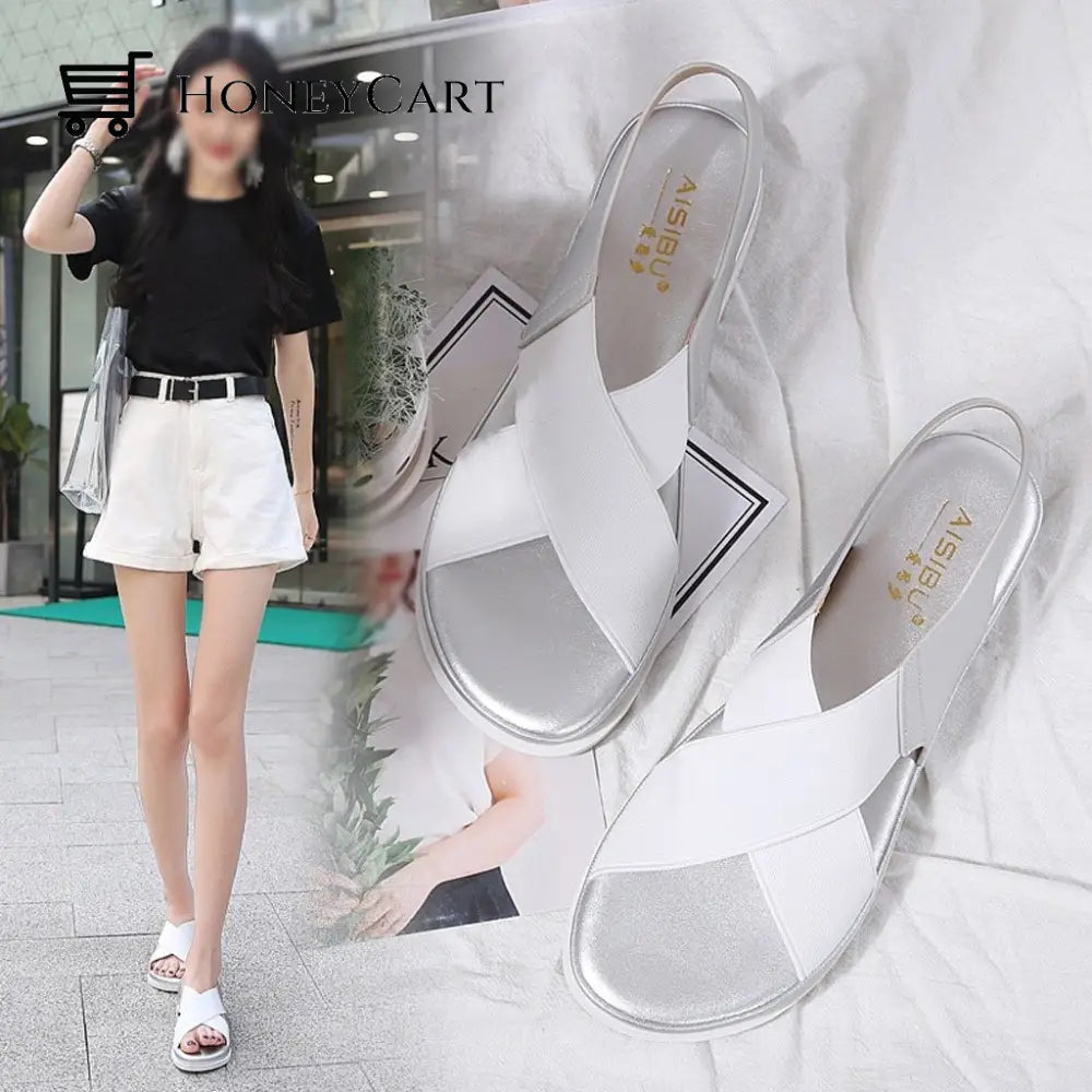 Women Comfy Slip-On Elastic Strap Outdoor Sandals Orthopedic Bunion Sandals