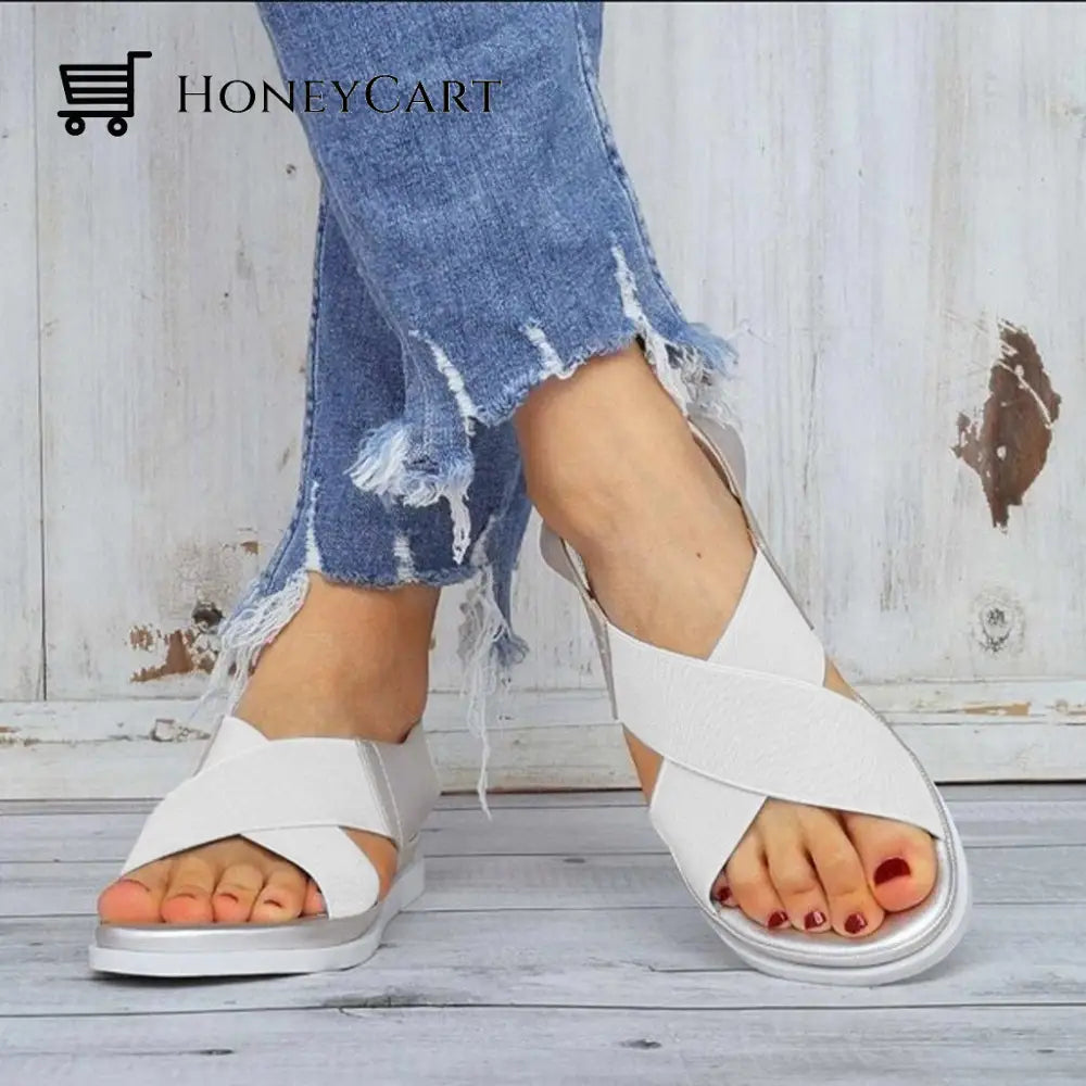 Women Comfy Slip-On Elastic Strap Outdoor Sandals Orthopedic Bunion Sandals