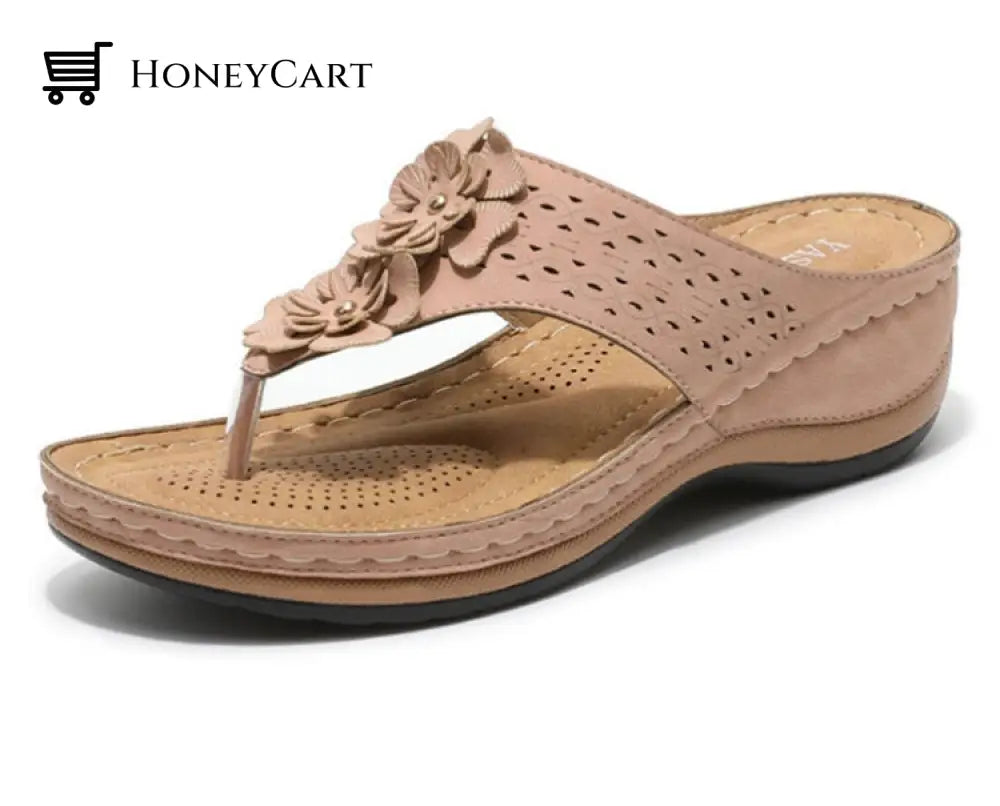 Women Fashionable Flower Style Wedge Sandals Woman Bunion