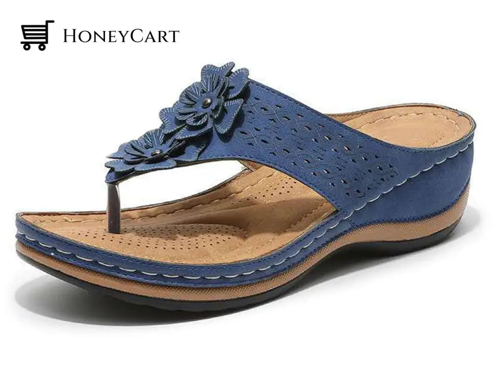 Women Fashionable Flower Style Wedge Sandals Woman Bunion