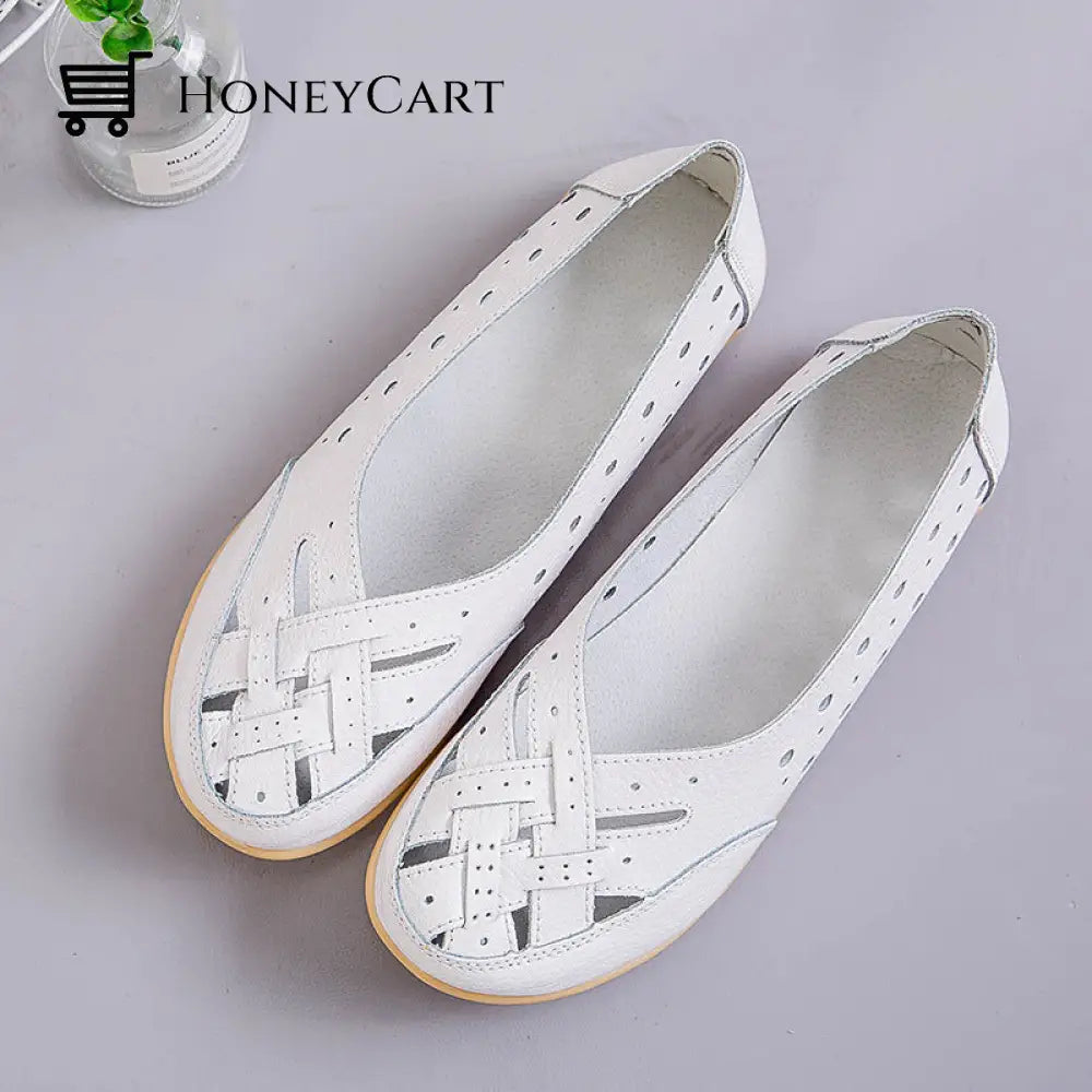 Women Flats Shoes Moccasins Flat Genuine Leather Ltt-Shoes