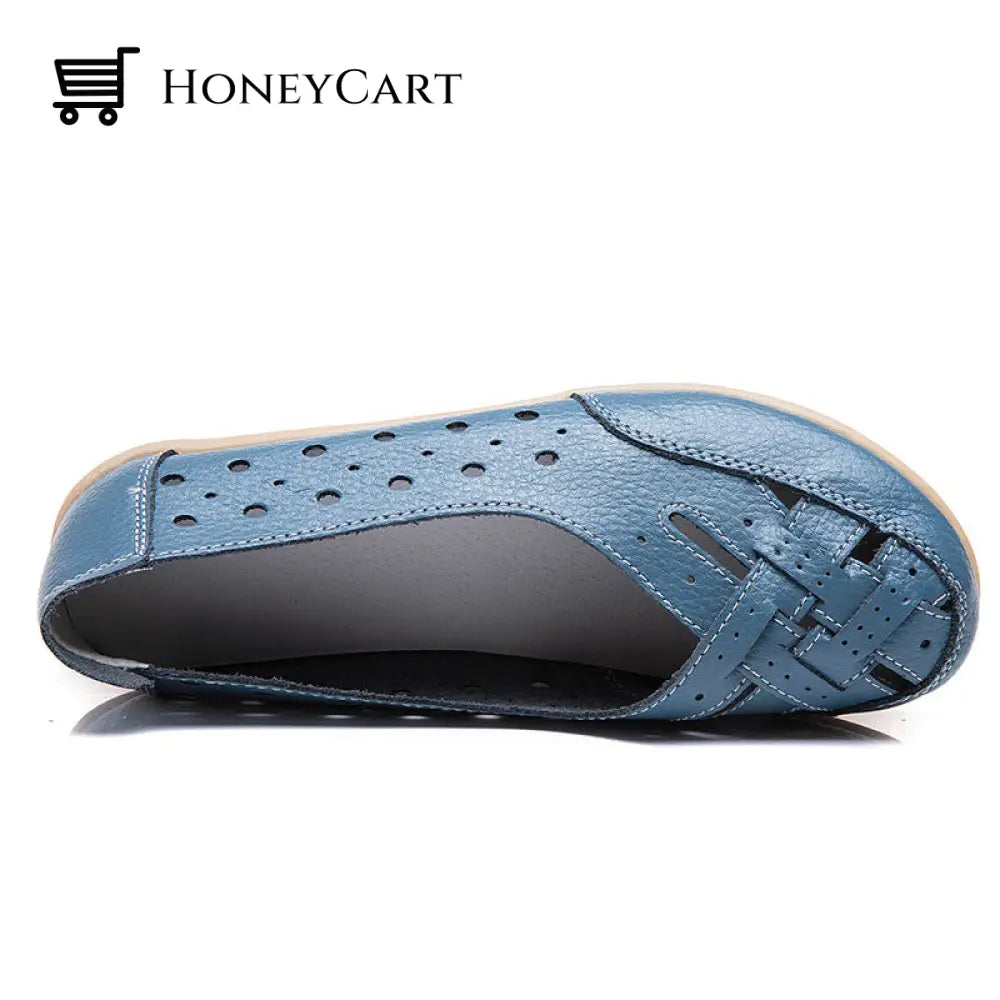 Women Flats Shoes Moccasins Flat Genuine Leather Ltt-Shoes