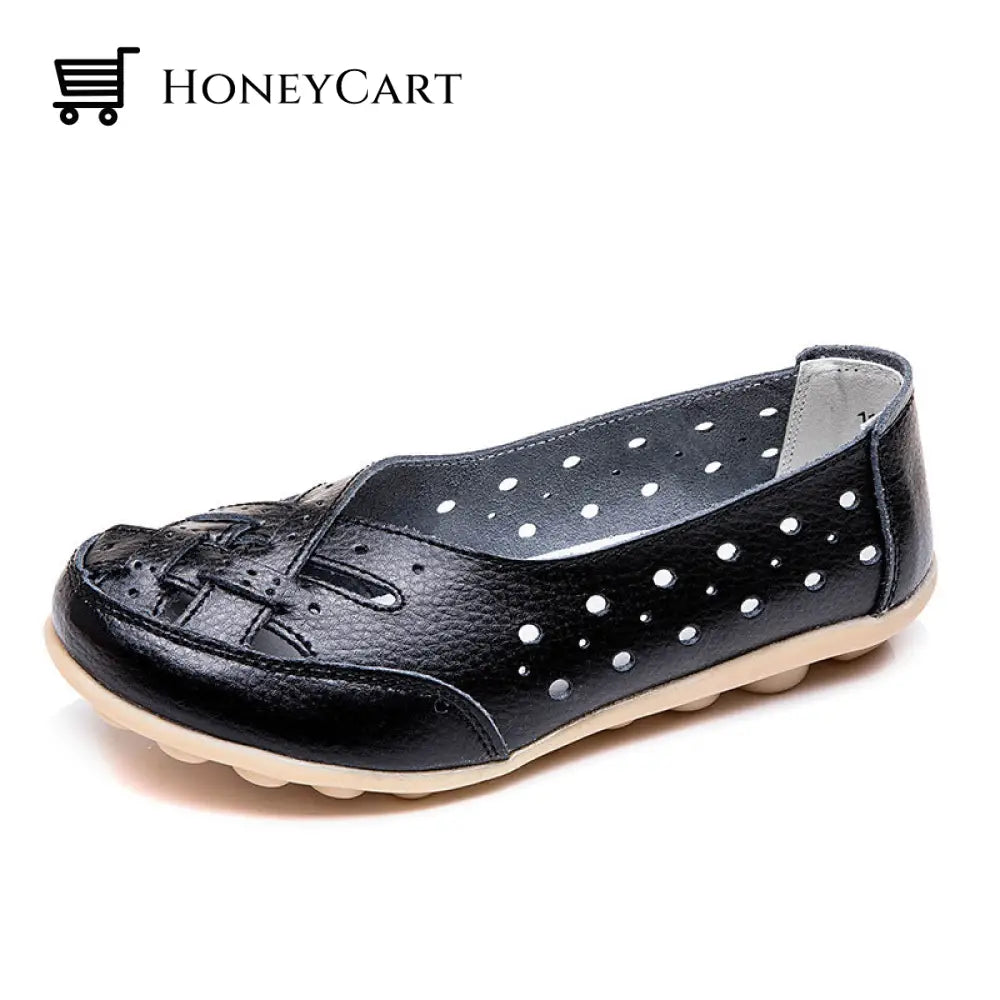 Women Flats Shoes Moccasins Flat Genuine Leather Ltt-Shoes