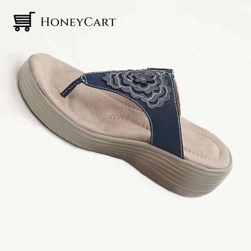 Women Flower Printed Non-Slip High Wedge Sandals Woman Bunion