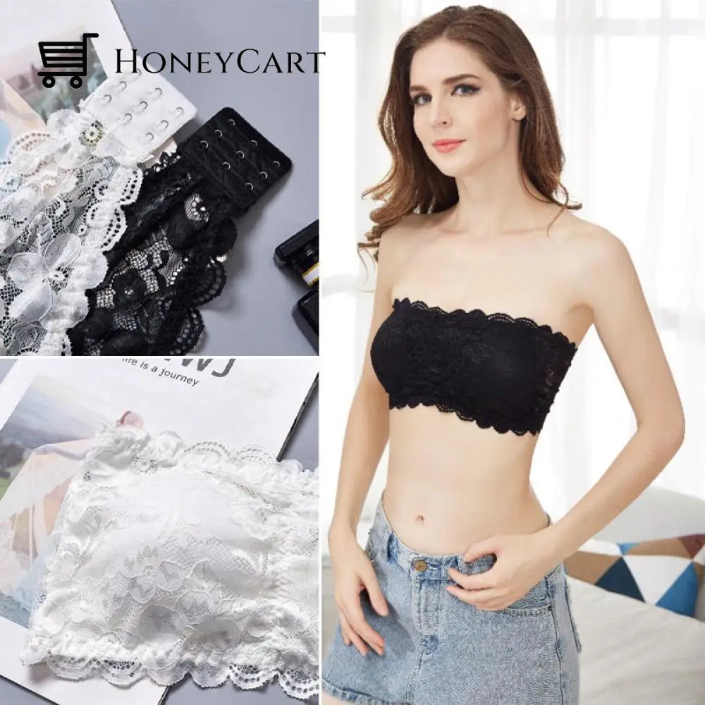 Women Lace Tube Bra