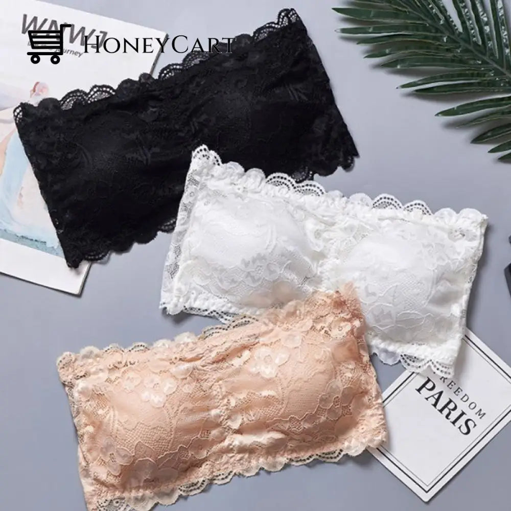 Women Lace Tube Bra