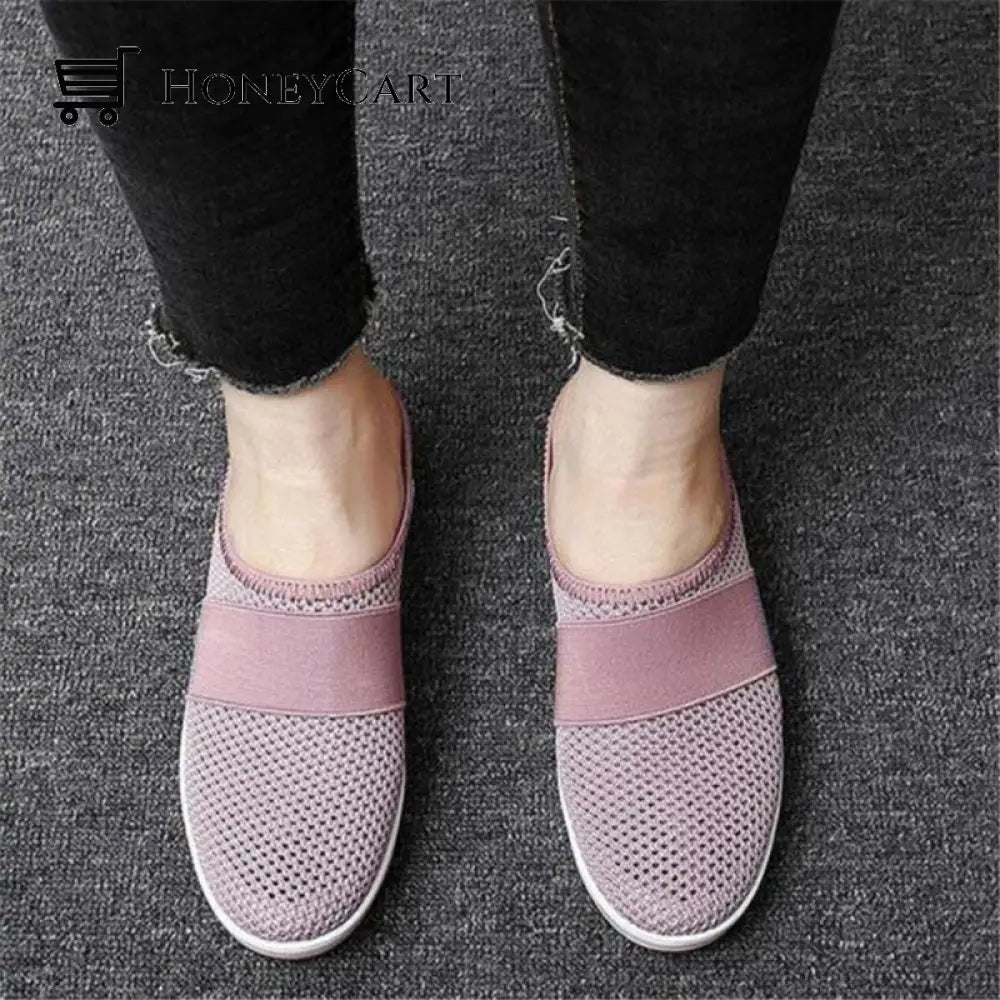 Women Mesh Breathable Wedges Mules Sandals Woman