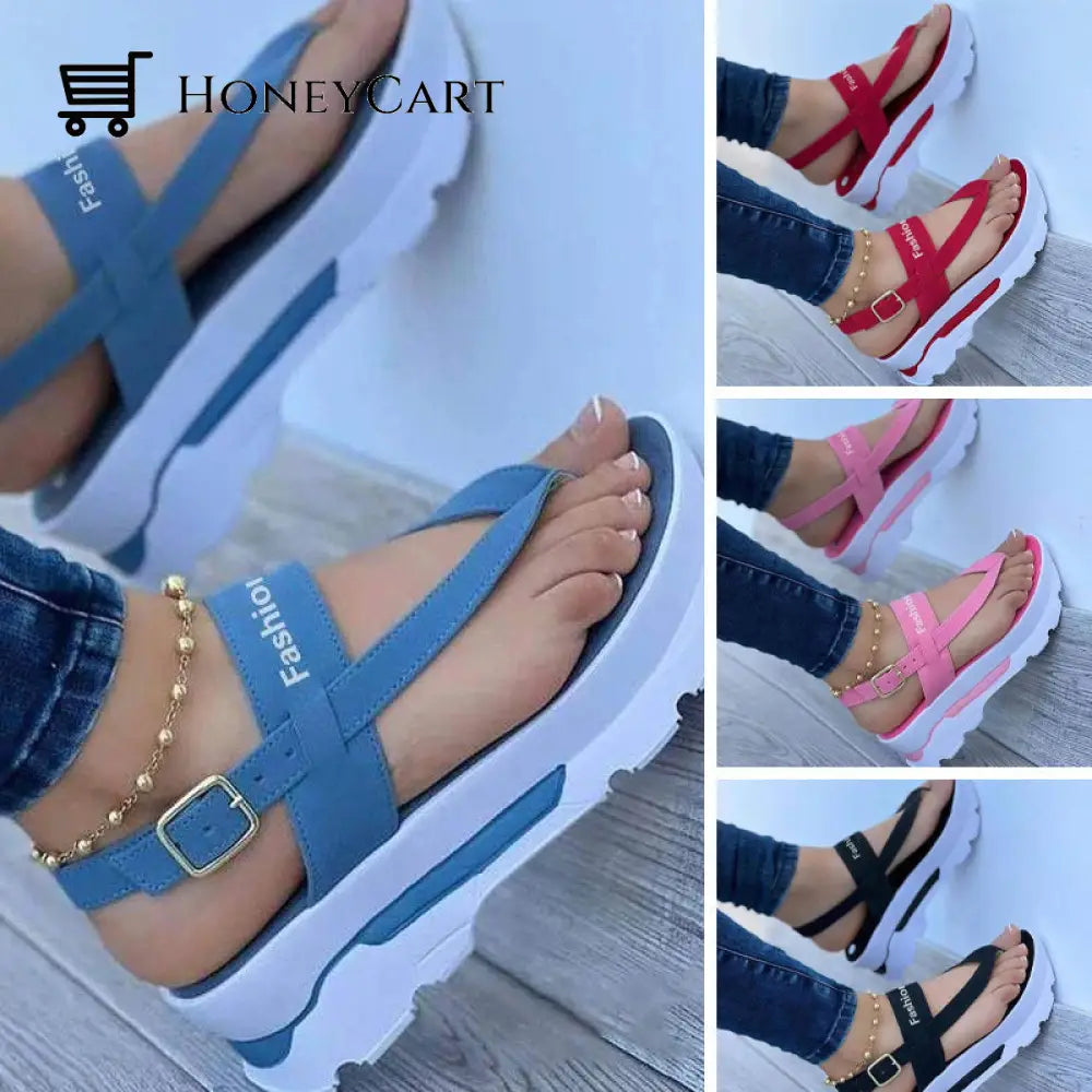 Women Pu Leather Breathable Lightweight Sandals