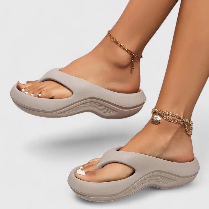 Womens Slide Sandals with Contoured Arch Support and Open Toe Design, 6 Colors