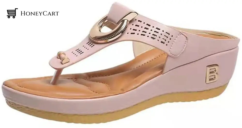 Women Sandals Wedge Thong With Orthopedic Arch Support Myx-Shoes