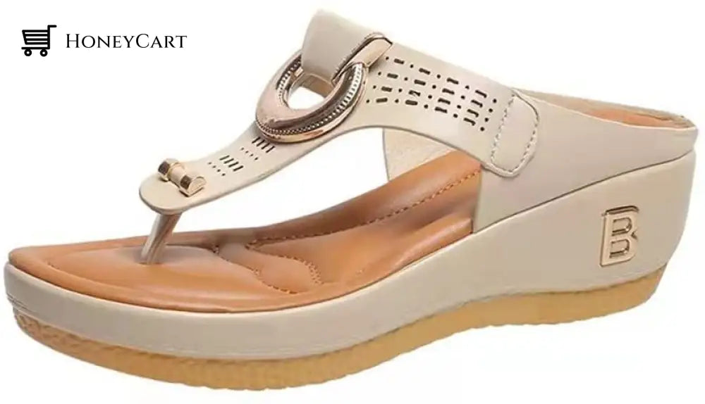 Women Sandals Wedge Thong With Orthopedic Arch Support Myx-Shoes