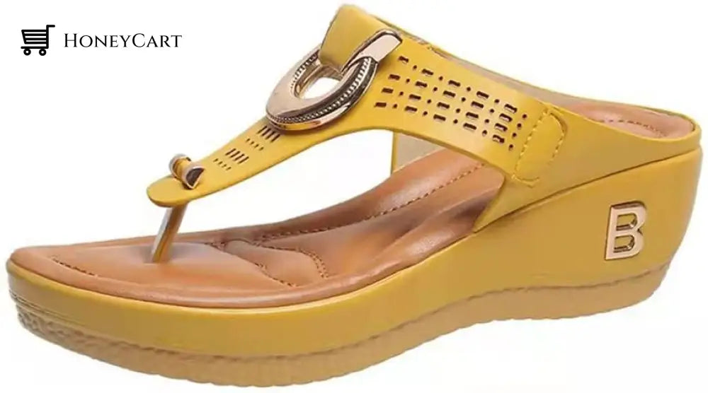 Women Sandals Wedge Thong With Orthopedic Arch Support Myx-Shoes