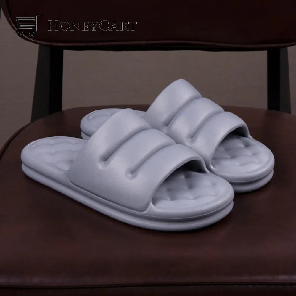 Women Thick Soles Eva Sofa Slides Anti-Slip Indoor Sandals Gray / 5.5-6 Sandals