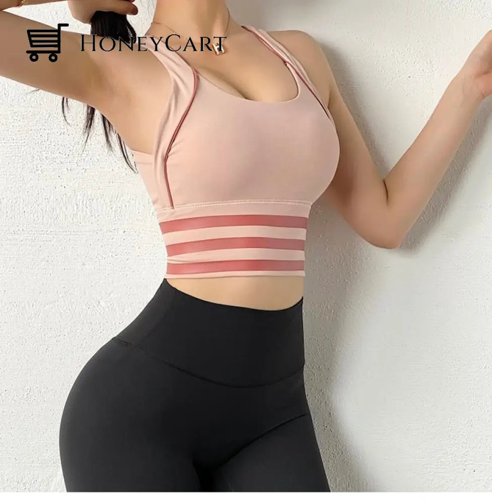 Women Yoga Crop Top Shockproof Push Up Underwear Bra