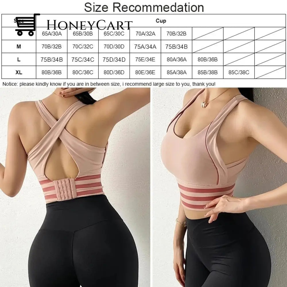 Women Yoga Crop Top Shockproof Push Up Underwear Bra