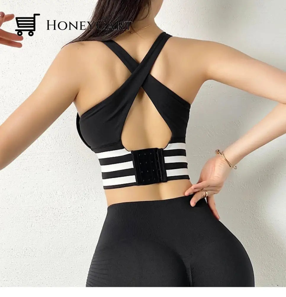 Women Yoga Crop Top Shockproof Push Up Underwear Bra