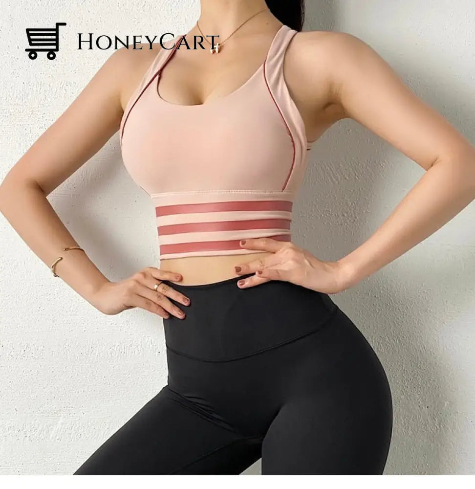 Women Yoga Crop Top Shockproof Push Up Underwear Bra