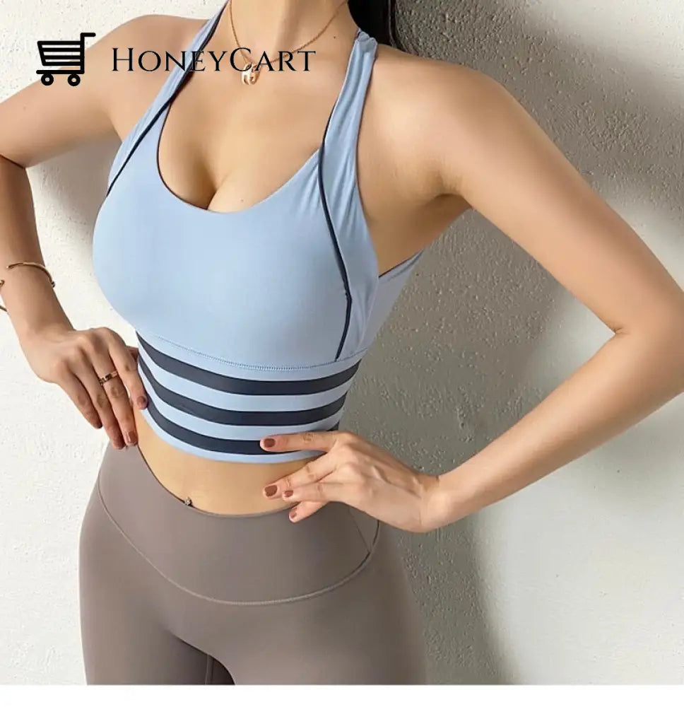 Women Yoga Crop Top Shockproof Push Up Underwear Bra