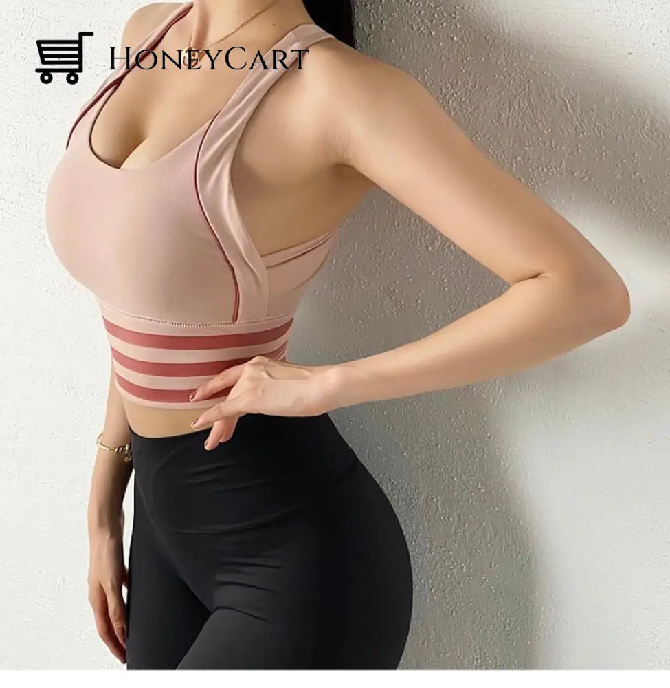 Women Yoga Crop Top Shockproof Push Up Underwear Bra