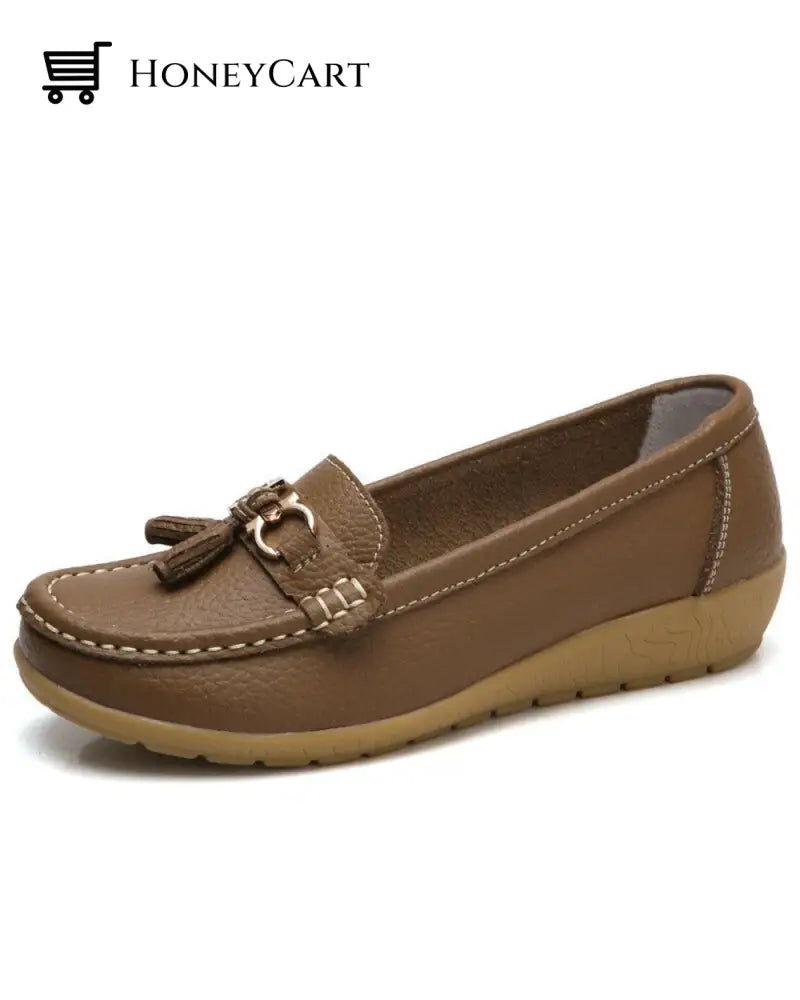 Womens Breathable Moccasins Shoes 2022 Khaki / Us 5.5 Eu35