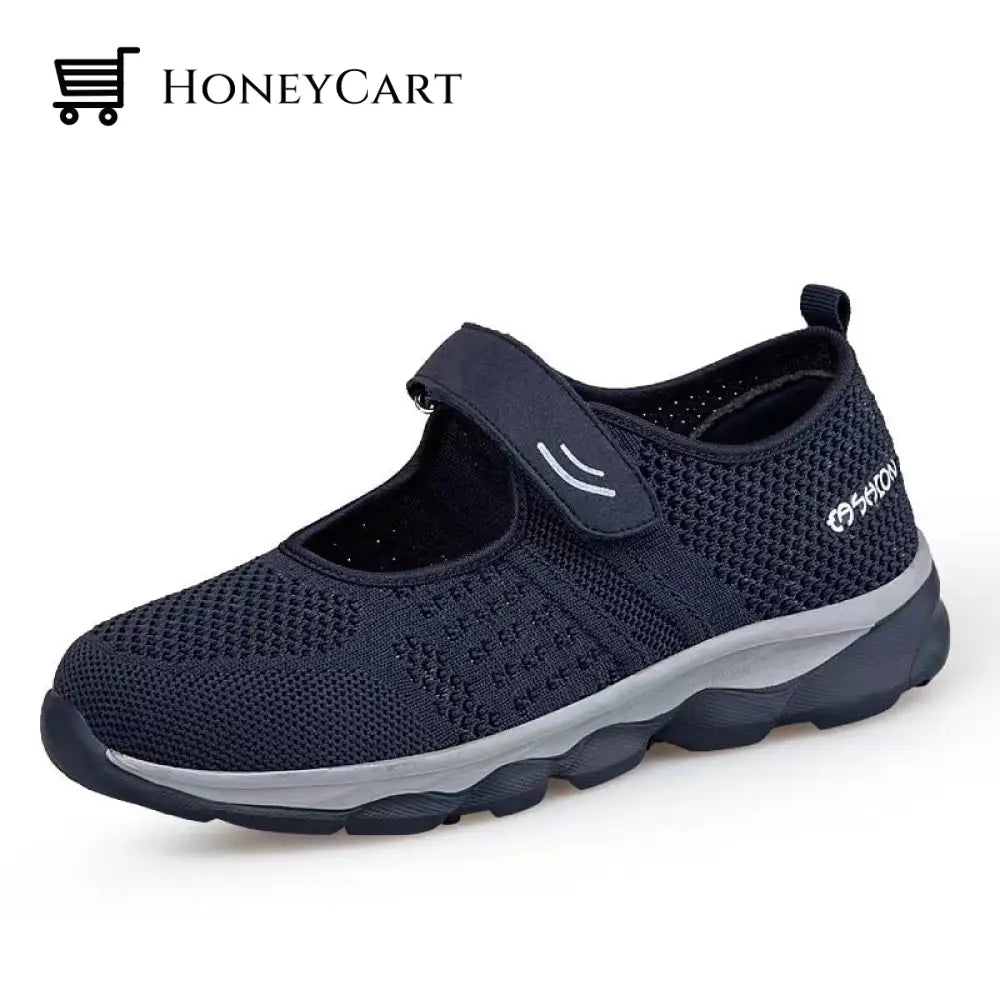 Womens Breathable Orthopedic Comfort Shoes Navy / Us5.5/Uk3.5/Eu35