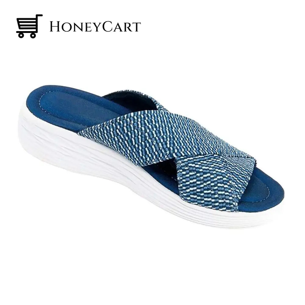 Womens Breathable Stretch Cross Sandals Ltt-Shoes