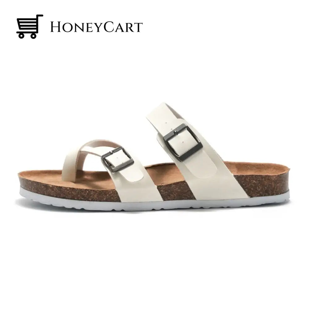 Womens Cushionaire Luna Cork Footbed Sandal Beige / 4-4.5 Apparel & Accessories