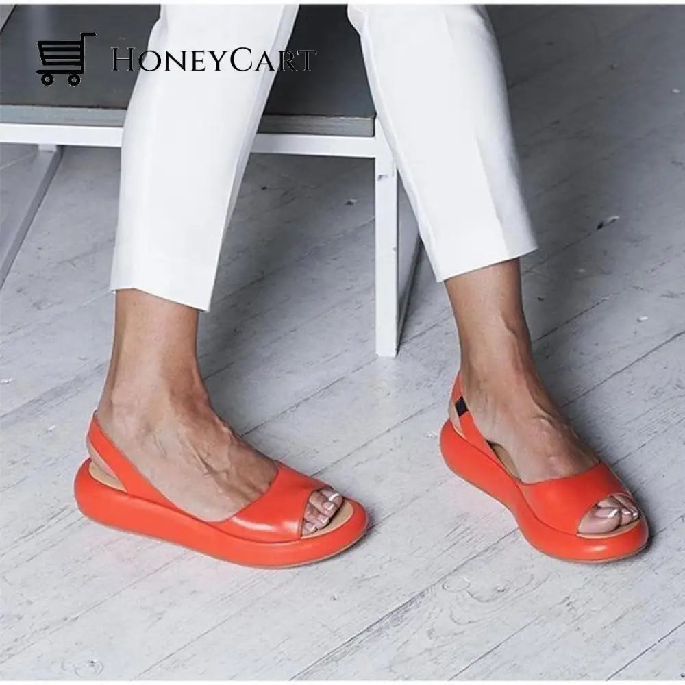 Womens Fish Mouth Slingback Sandals