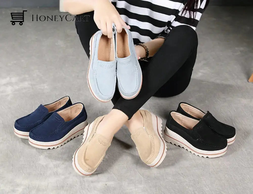 Womens Flat With Platform Shoes