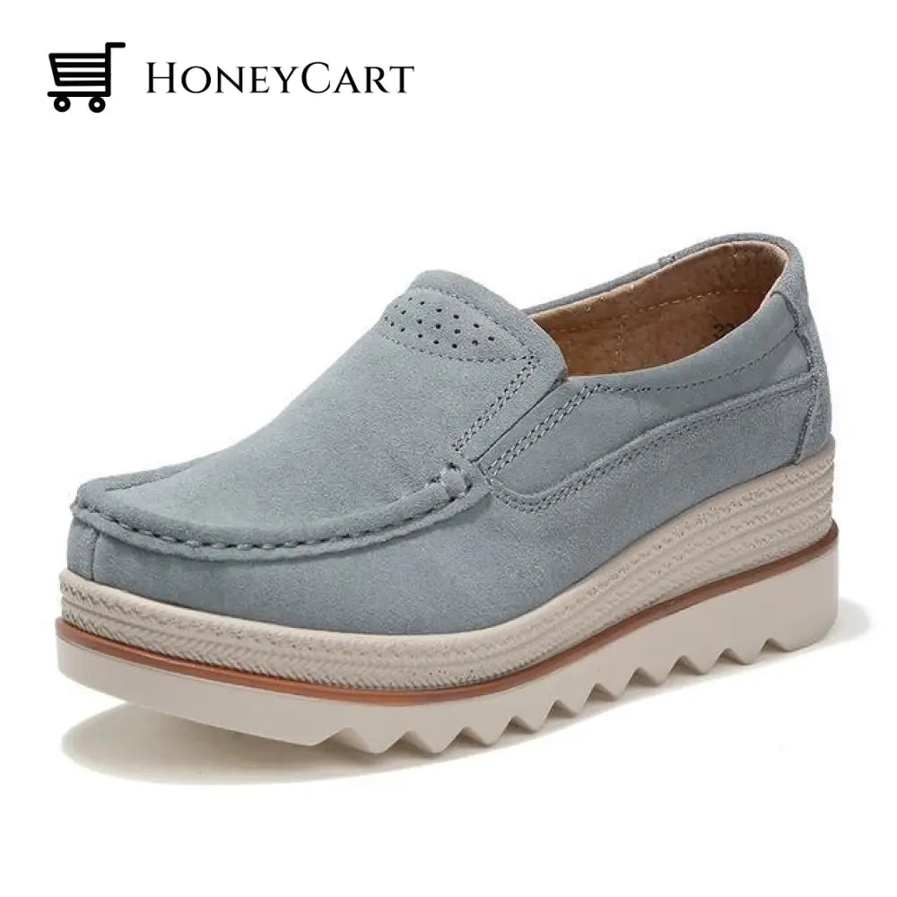 Womens Flat With Platform Shoes Grey / Uk 3 | Us 5 Eu 36