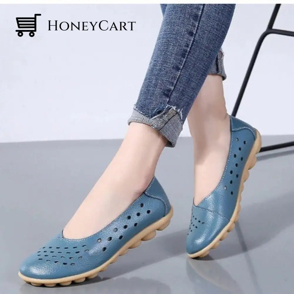 Womens Flats For Bunions Lightblue / 4