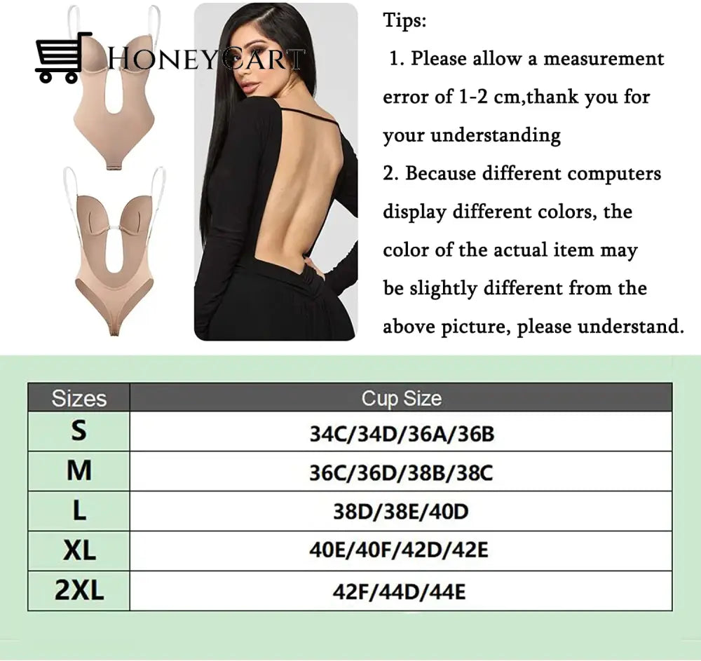 Womens Invishaper-Plunge Backless Bra Shaper Fp-Bra