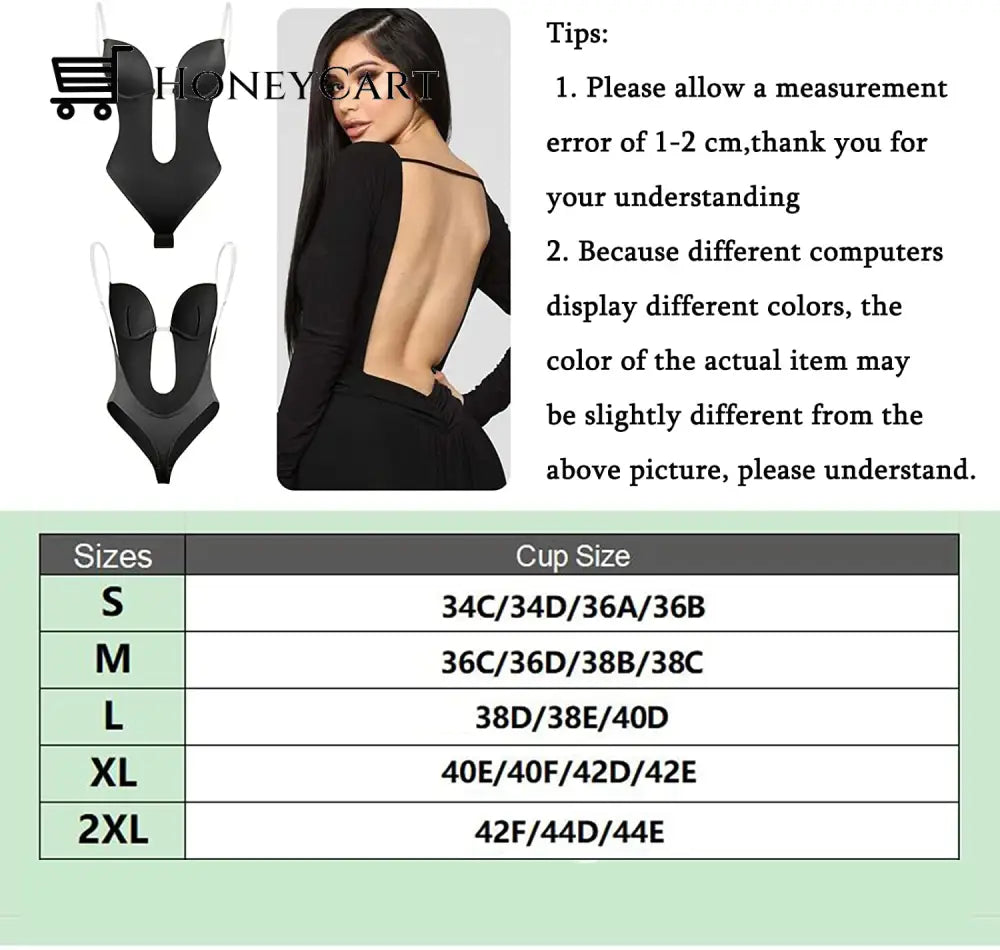 Womens Invishaper-Plunge Backless Bra Shaper Fp-Bra