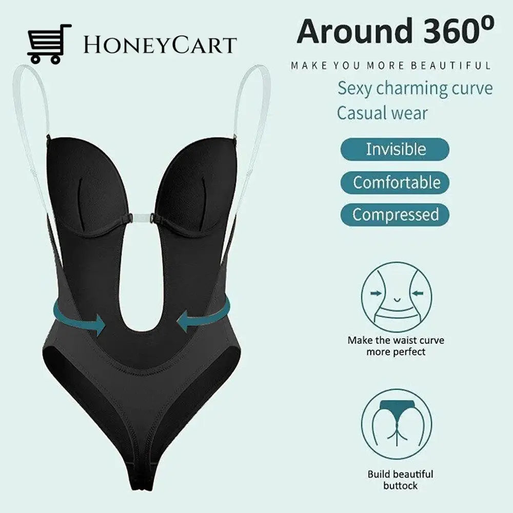 Womens Invishaper-Plunge Backless Bra Shaper Fp-Bra