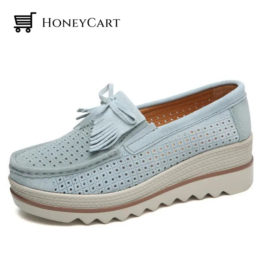 Womens Platform Shoes Grey Hollow / Uk 3 | Us 5 Eu 36