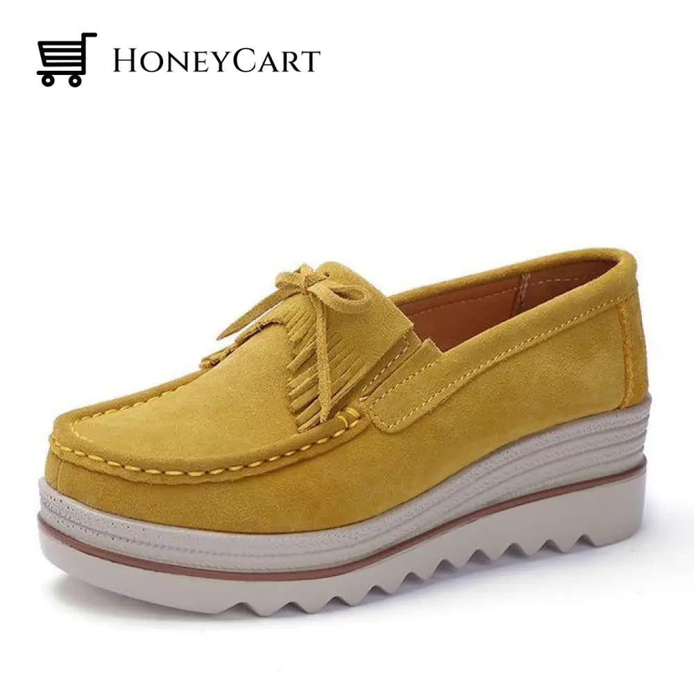 Womens Platform Shoes Yellow / Uk 3 | Us 5 Eu 36