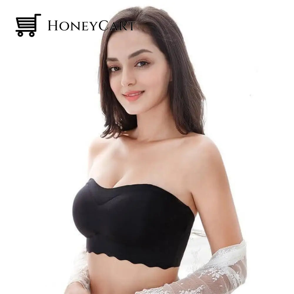 Womens Seamless Bandeau Crop Tube Top Bra Strapless Padded Bralette Ltt-0708