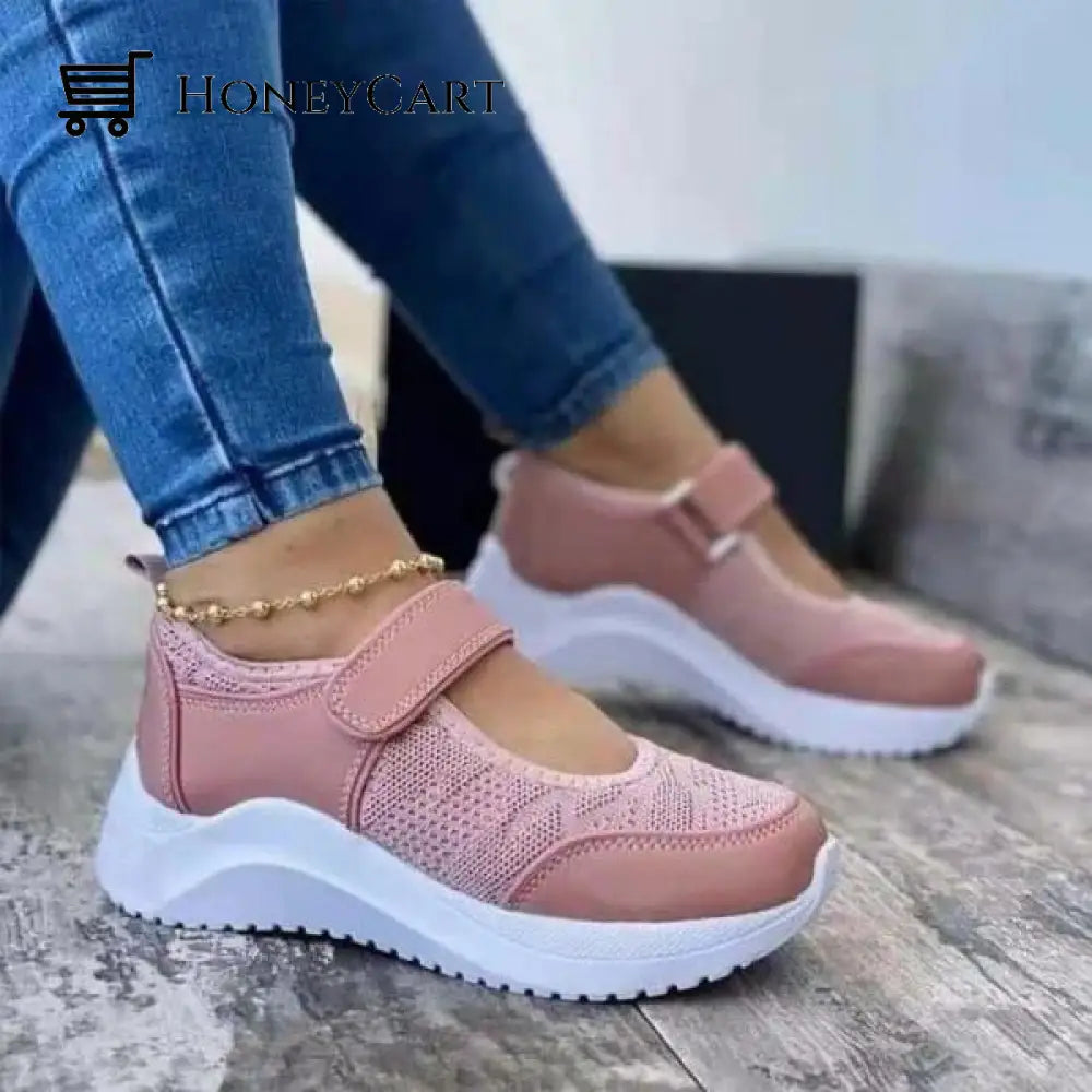 Womens Sneakers Shoes Flat Heel Round Toe Casual Minimalism Daily Walking Magic Tape Fall Spring