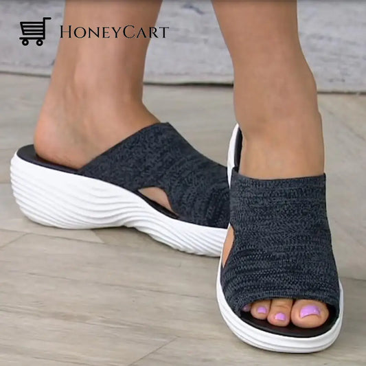 Womens Soft & Comfortable Mesh Sandals Black / 5(35) Women