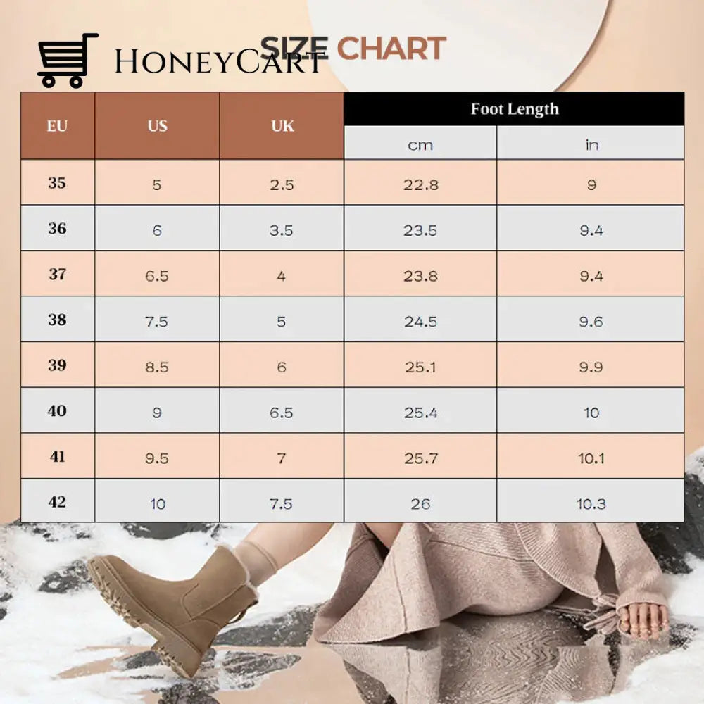 Womens Warm Fur Lined Winter Snow Boots Shoes