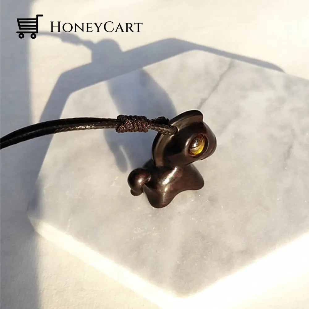 Wood Horse Pendant Necklace