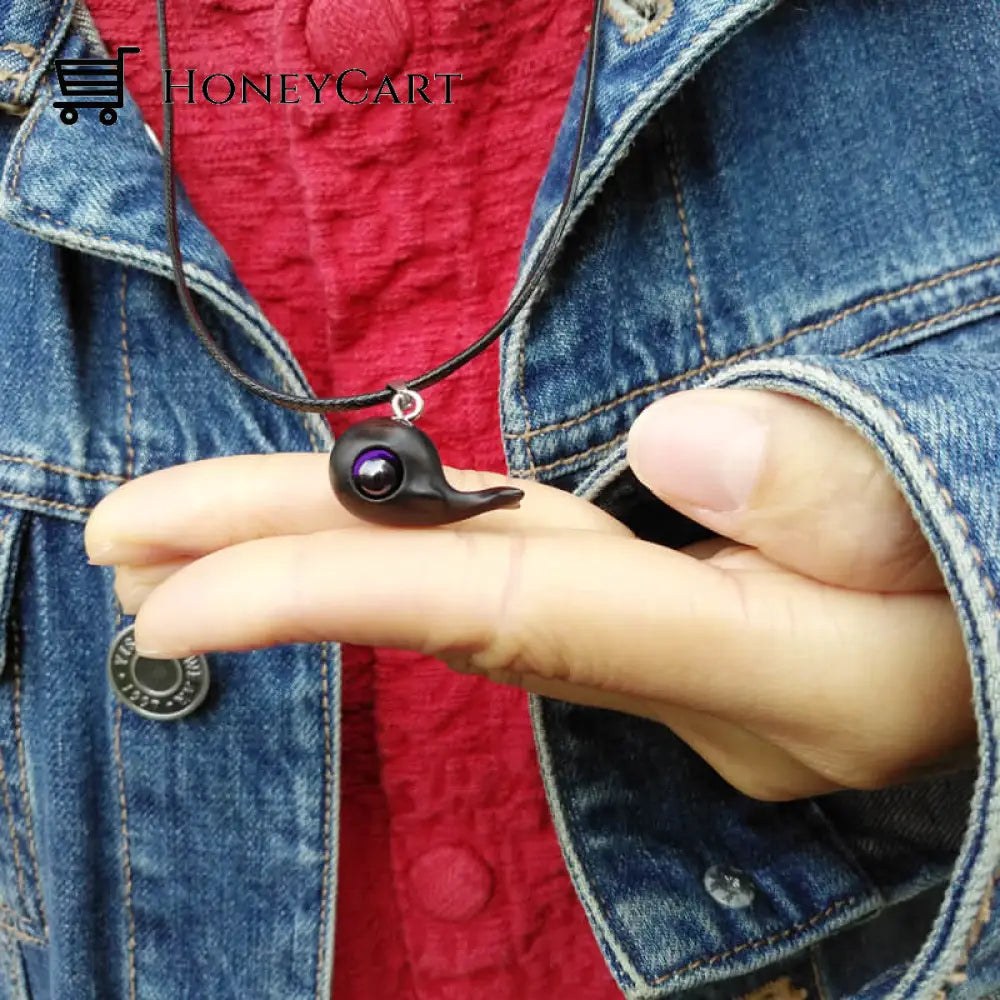 Wood Whale Pendant Necklace